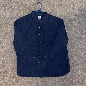 Old Navy Dark Blue Men’s Button Down XXXL Dress Shirt